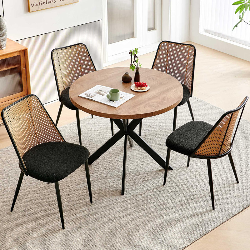 Brando 5-piece Round Dining Set, Black