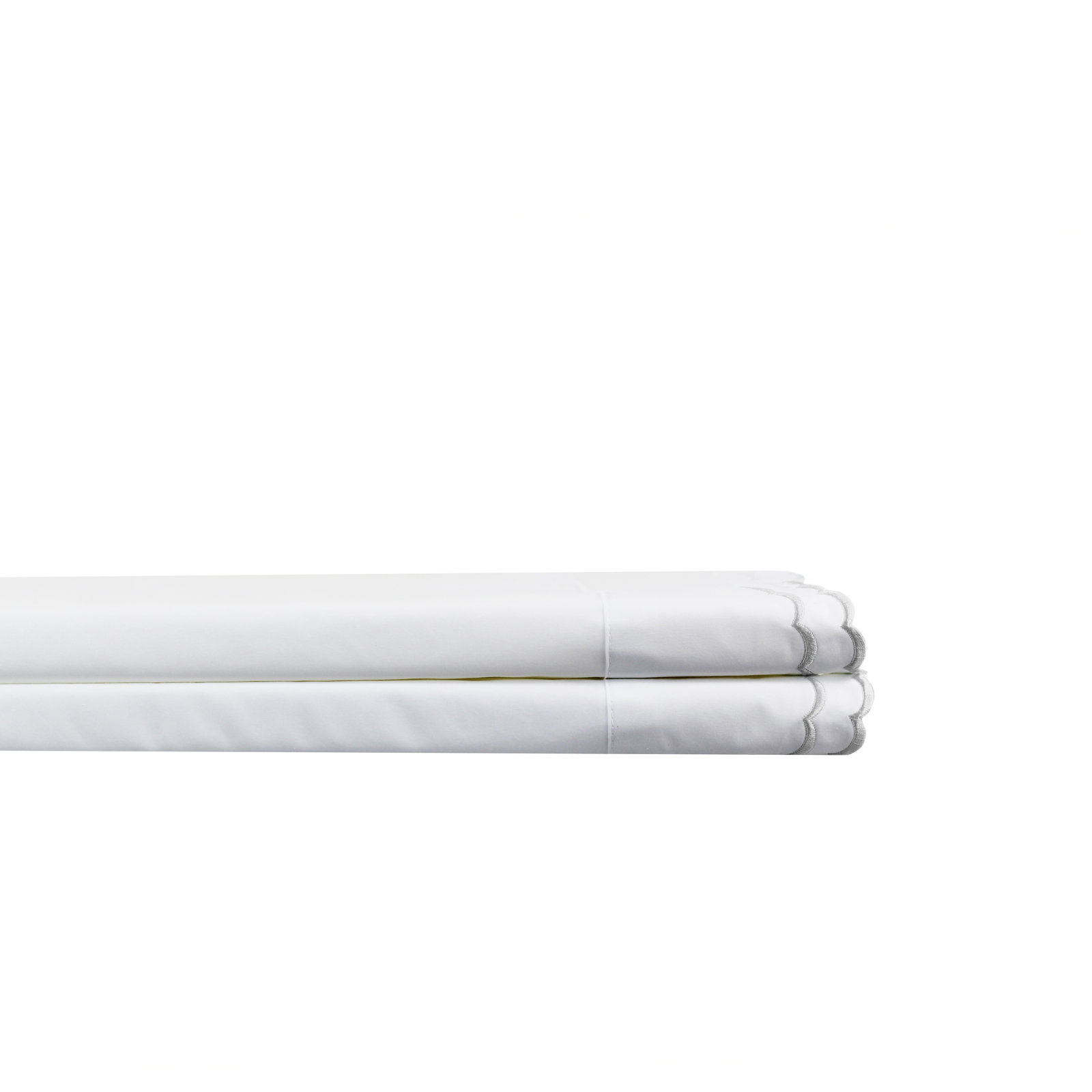 Bartlow Pima Cotton Pillowcase, Gray/White, King Pillowcase