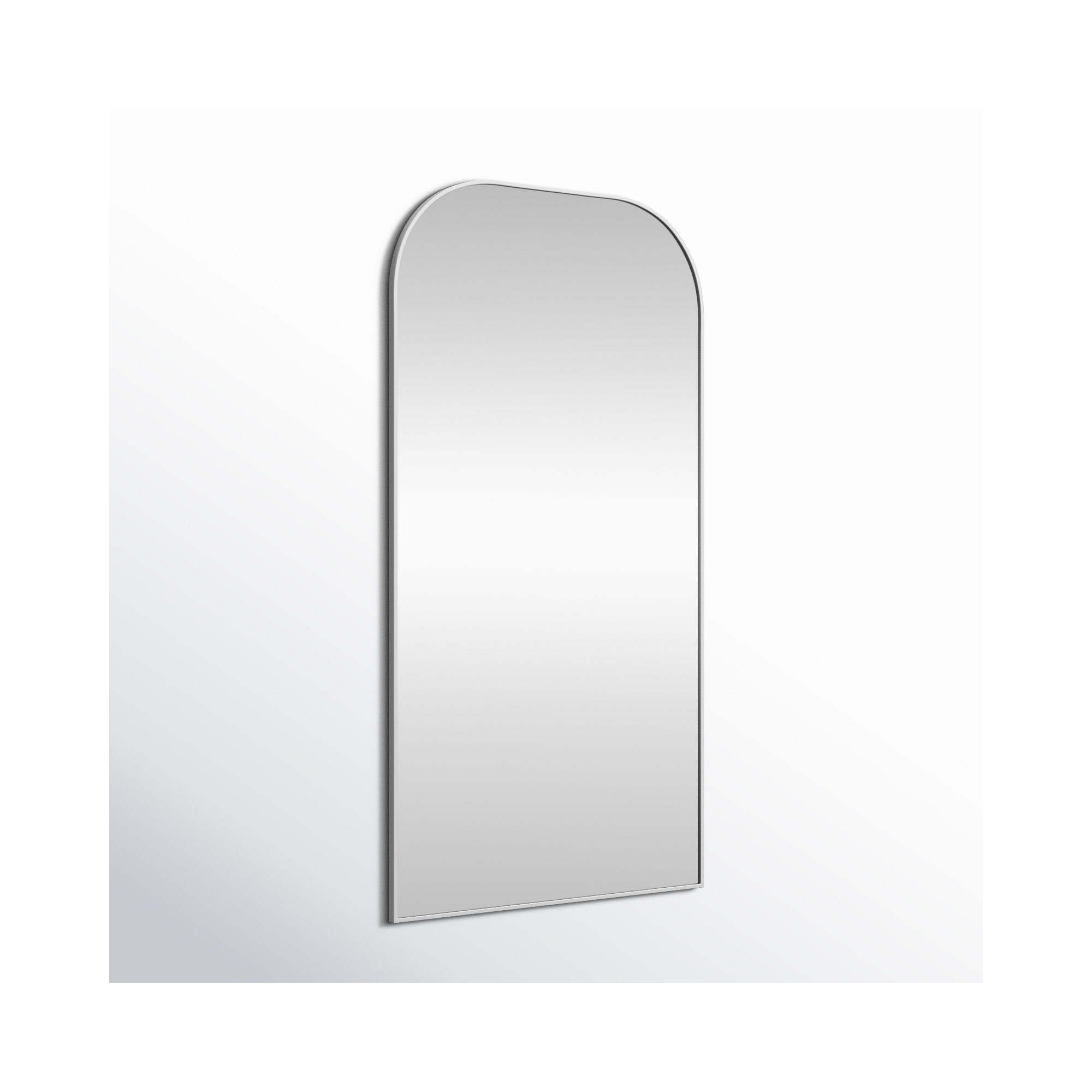 Sabine Metal Wide Arch Wall Mirror, Silver, 66" x 35"