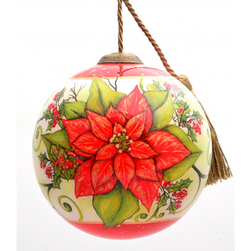 Ornement boule de poinsettias