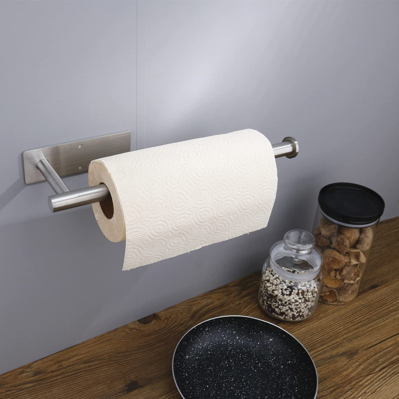 Silver Stainless Steel Wall Mount Paper Towel Holder