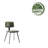 Faux Leather Dining Chair with Steel Legs-1830856907