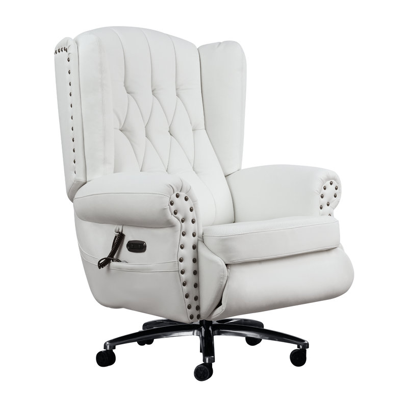 Mason Massage Executive Chair with Heated,Ventilation, White