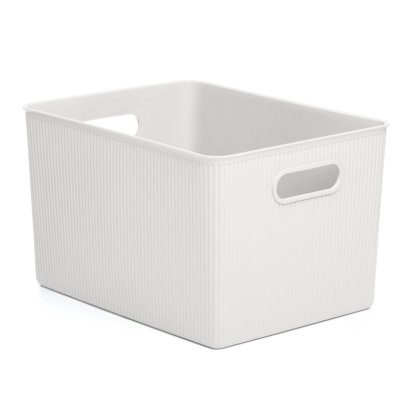 Cube en plastique, Blanc, H 9 po x l 15 po x P 11,5 po