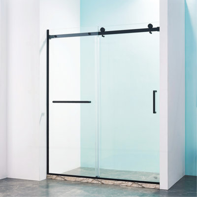 56-60"W X 75"H Semi-Frame Single Sliding Shower Door
