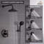 Système de douche à pluie à fixation murale 3 fonctions Retro-64790818
