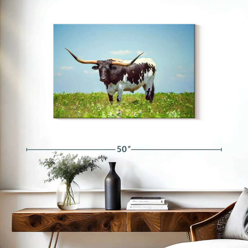 Brampt Longhorn Steer, 24" H x 36" W