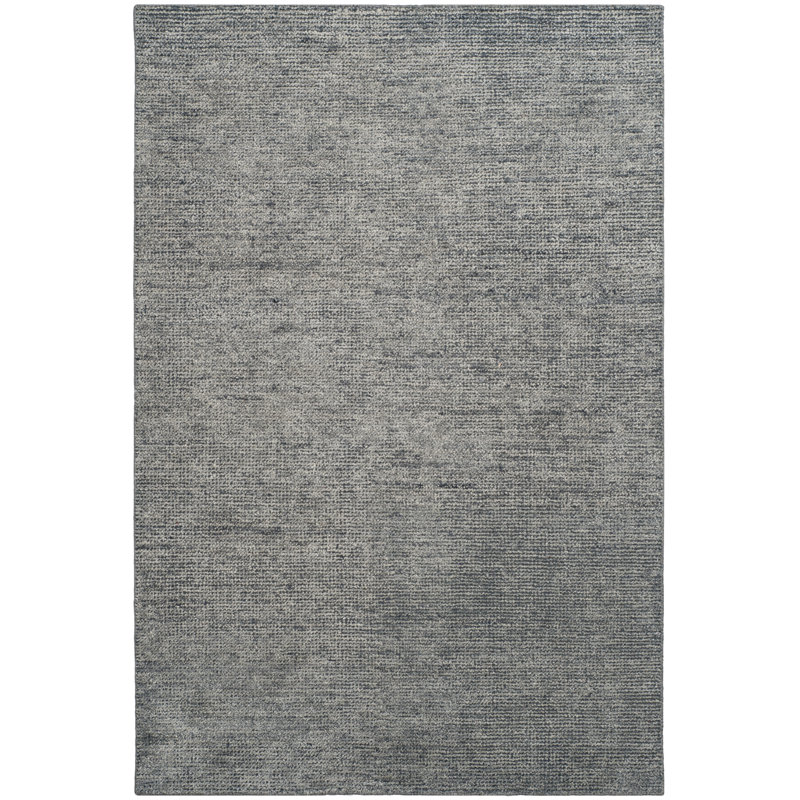 Tapis gris en viscose / coton noué à la main Samien Stone Wash, Rectangle 4 pi x 6 pi