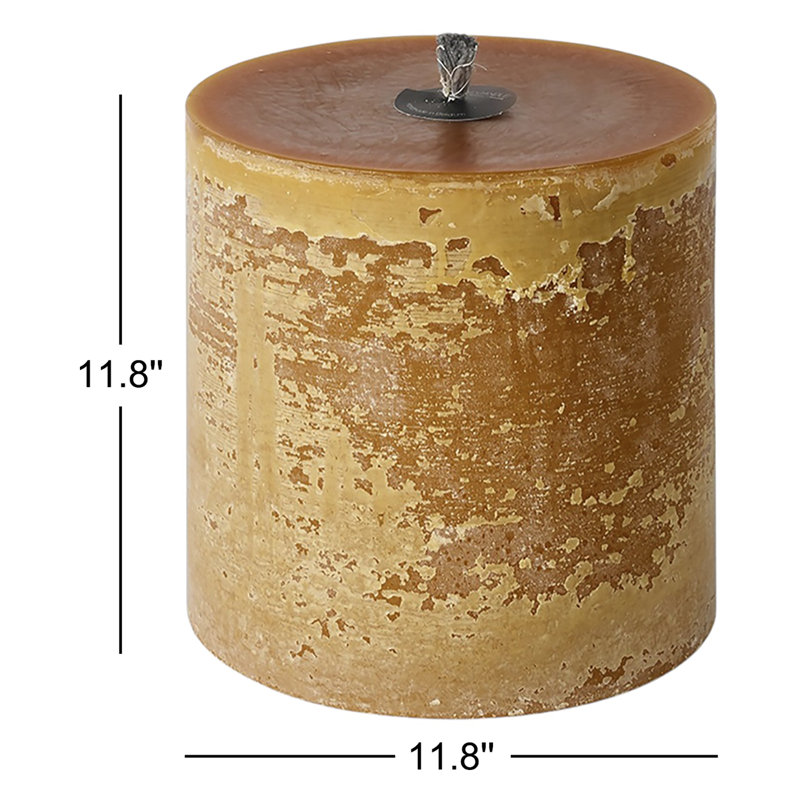 Bougie pilier super non parfumée, Chamois
