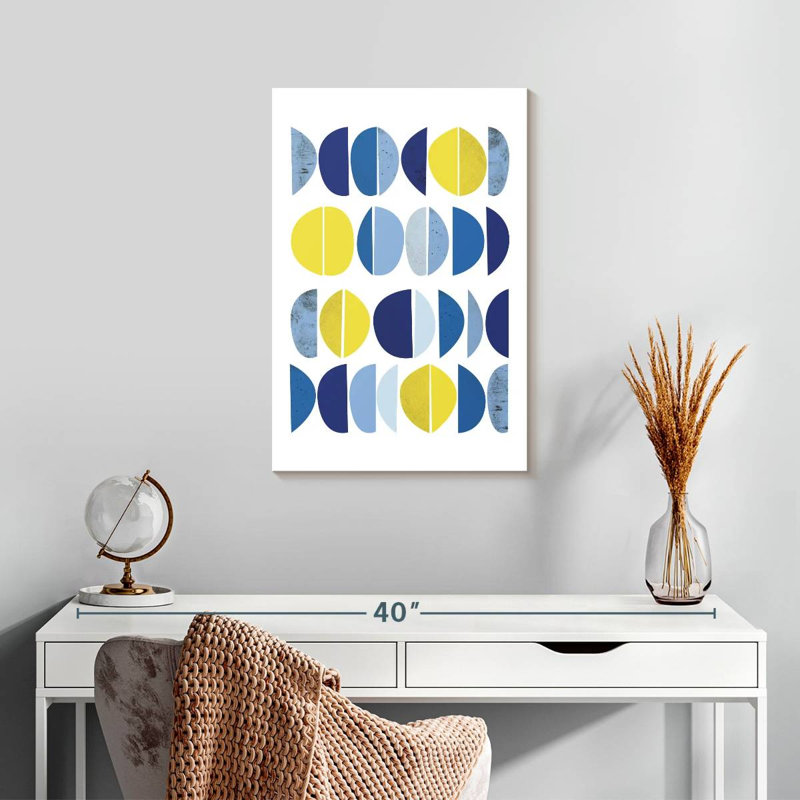 Avery bleu jaune moderne II, H 24 po x l 16 po