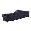 Canapé modulaire en cuir artificiel avec repose-pieds Bouke-100845829