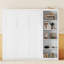 Lit escamotable double pleine grandeur avec tablettes-1275515007