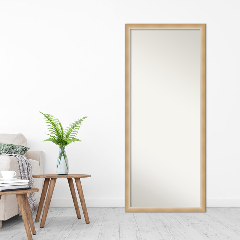 Chiesa Flat Mirror, 63.25" x 27.25", Eva Ambre Gold