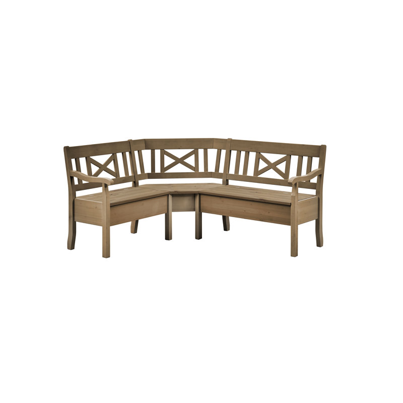 Pols Solid Wood Bench, Wine-coloured, 93cm H x 170cm W x 147cm D