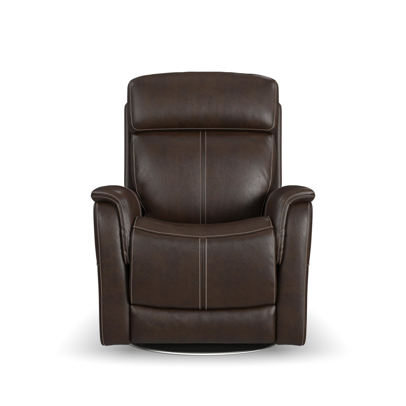 Panorama Leather Swivel Power Recliner