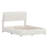 Modern Platform Bed with Customizable Curved Cloud Headboard and Bouclé Upholstery