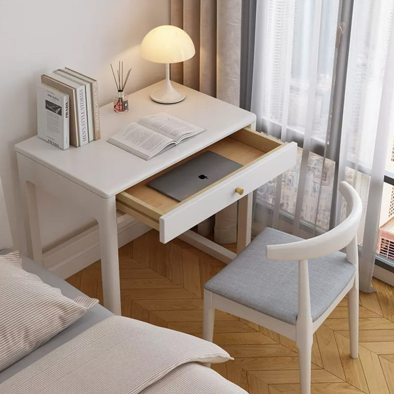 Bureaux rectangulaires en bois massif, H 29,53 po x l 31,5 po x P 19,69 po, Blanc