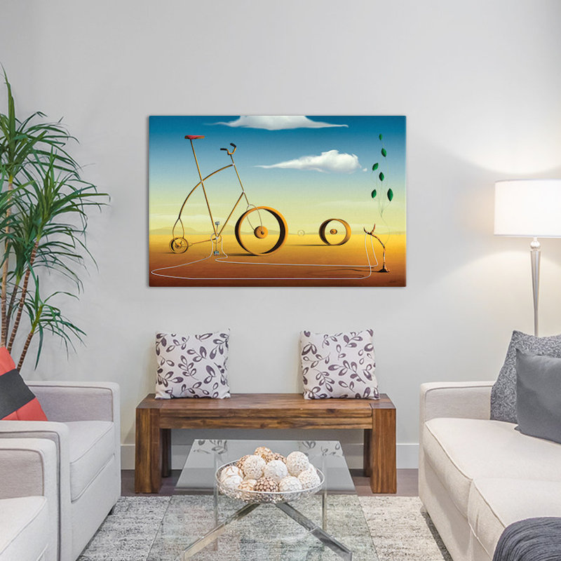 « the bicycle », impression sur toile tendue, H 12 po x l 18 po x P 1,5 po