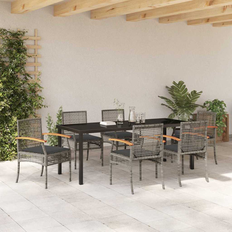 6 - Person Patio Dining Set with Rectangular Table