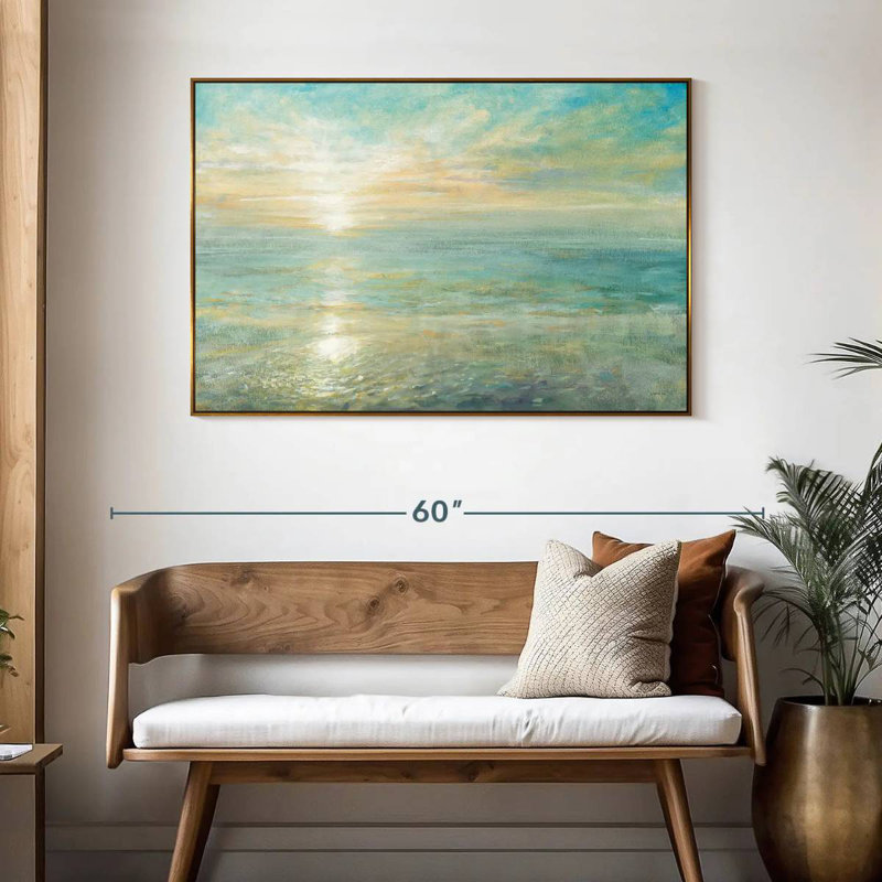 Sunrise, 46" X 31", Floating Frame Gold