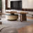 Minimalist walnut grain coffee table living room