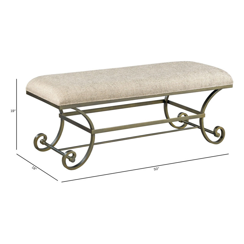 Coffey Polyester Blend Upholstered Bench