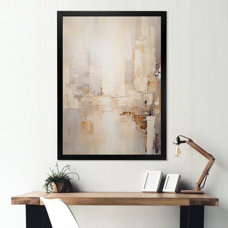 «Beys Skyscraper City Paint II», reproduction sur toile, Cadre simple noir, H 32 po x l 24 po x P 1 po
