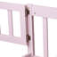 Lit simple au sol avec clôture et porte, lit en bois d'hévéa avec garde-corps de sécurité, rose-308543224-308543231