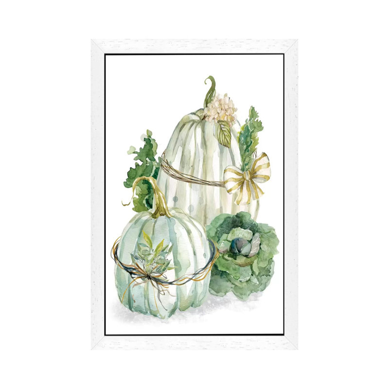 End Of Summer: Trio by Carol Robinson - Floater Frame Painting on Canvas, White