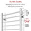 Chauffe-serviettes Metropolitan, poli, double connexion, 10 barres