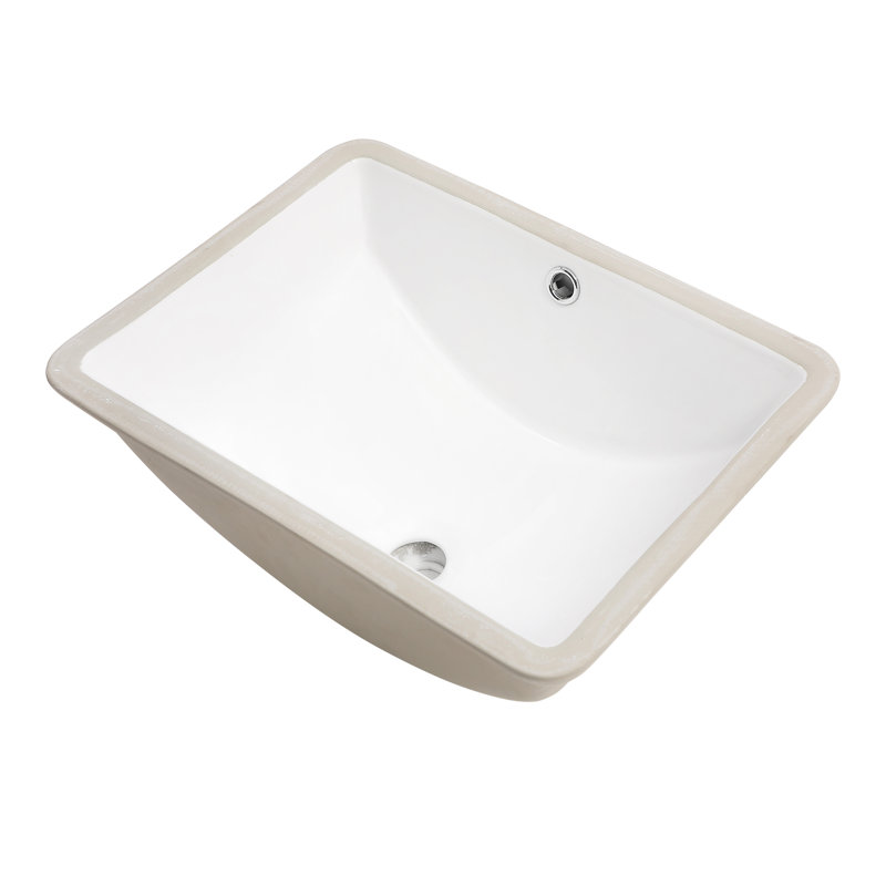 Lavabo de salle de bain en céramique Pure White