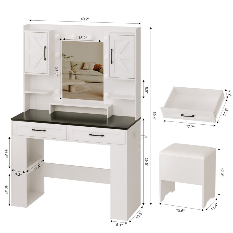 Bureau de coiffeuse