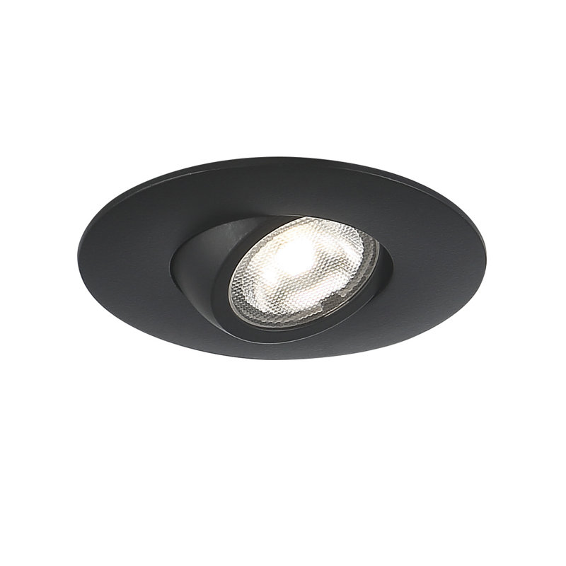 Bordure de cardan ronde 1 lumière 5W 5W Midway - 5CCT, Noir, noir, noir, noir