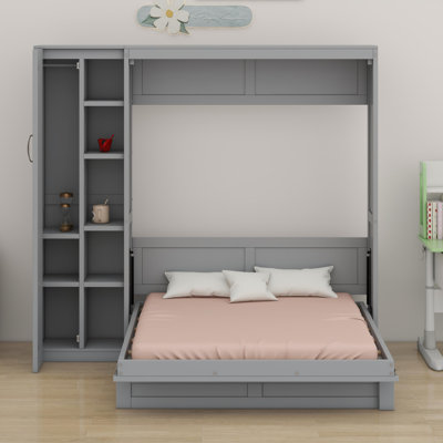 Lit escamotable mural avec tablettes Murphy