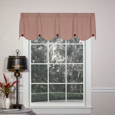 Fianna Scalloped Erin Valance with Red Buttons