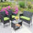 4 Piece Wicker Seating Group With Cushions-365142646