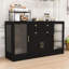 Buffet Buffet avec 4 portes, 2 tiroirs, tablettes réglables et prise de courant-761097398