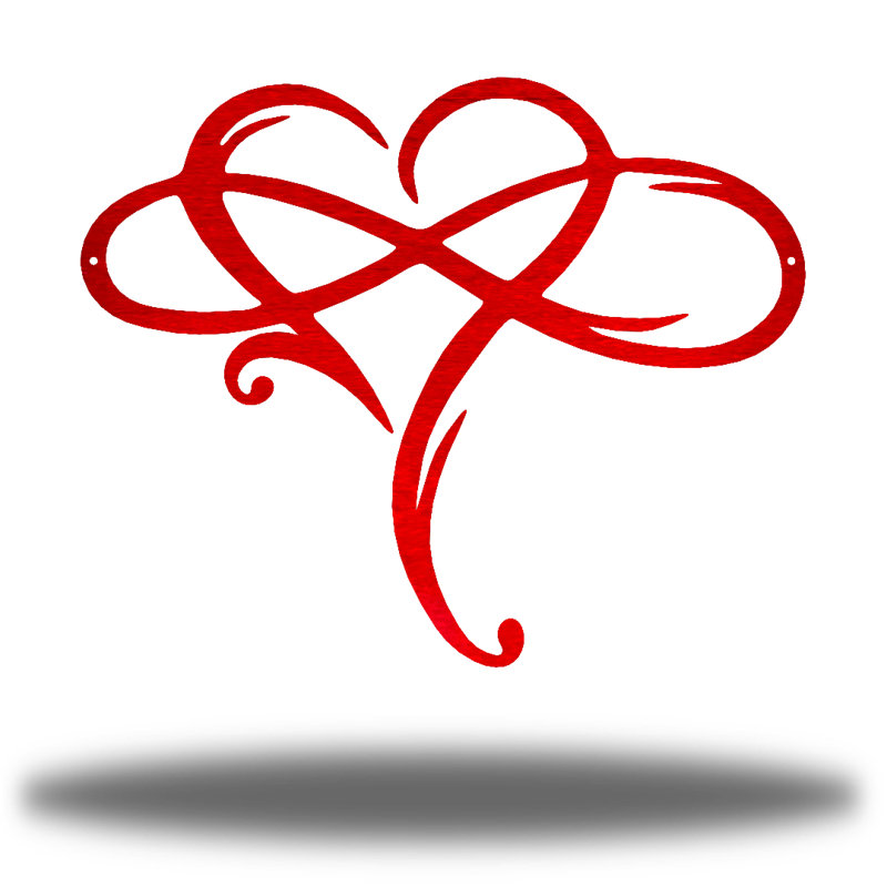 Décoration murale Chirsty Infinite Love, H 8 po x l 8 po x P 0,01 po, Rouge