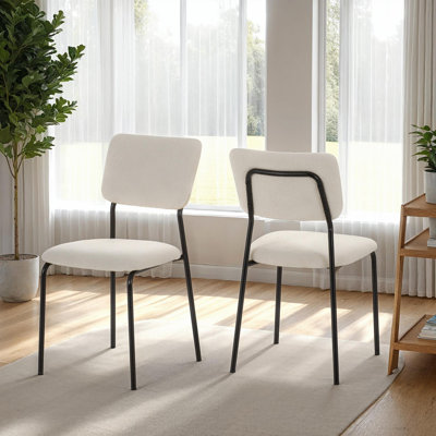 Yelena 47cm H Upholstered Metal Upholstered Back Side Chair