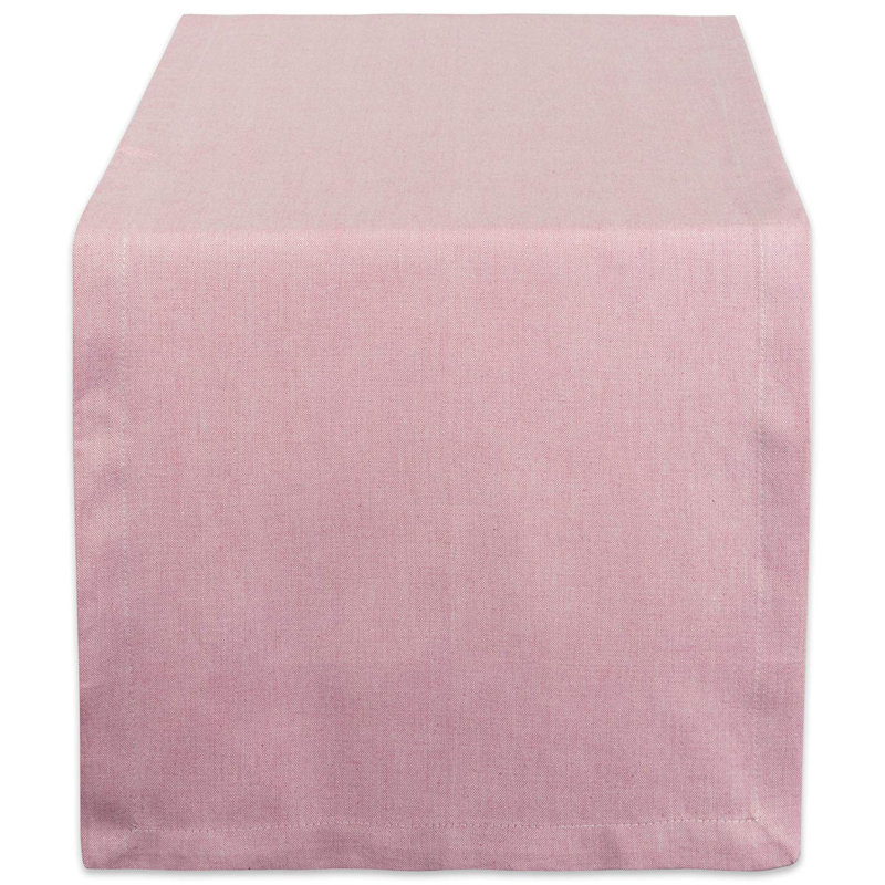 Kristina 100% Cotton Table Runner, 108" L x 14" W, Rose