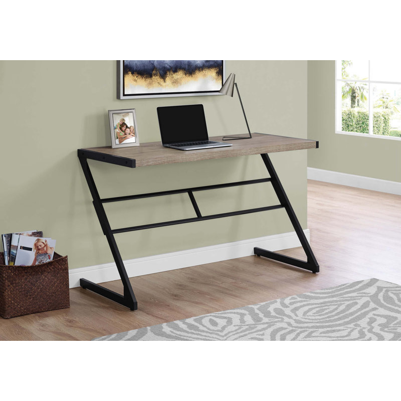Bureau d'ordinateur, Taupe / Noir