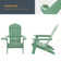 HIPS Folding Adirondack Chair Weather Resistant