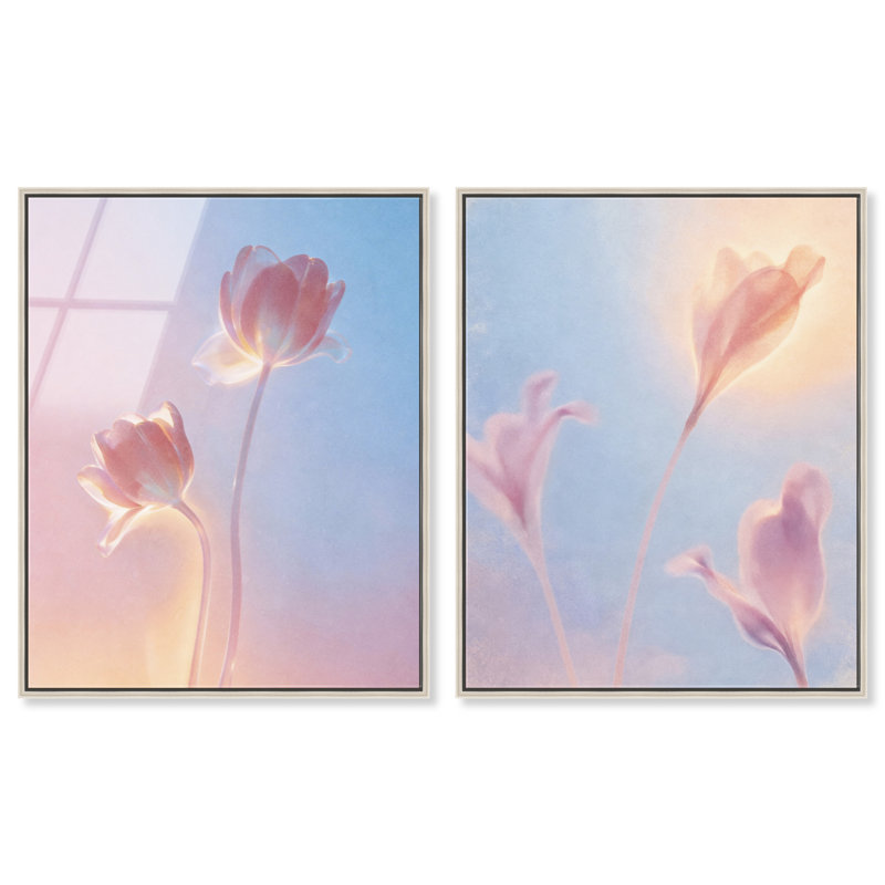 Iridescent Spring Set Set by Oliver Gal, 17"H x 21"W, Silver Floater Frame