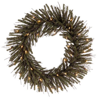 Vienna Twig Lighted Artificial Wreath