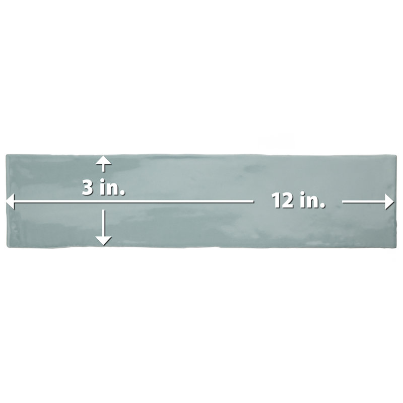 Chester Series 3" x 12" Subway Tile in Aqua