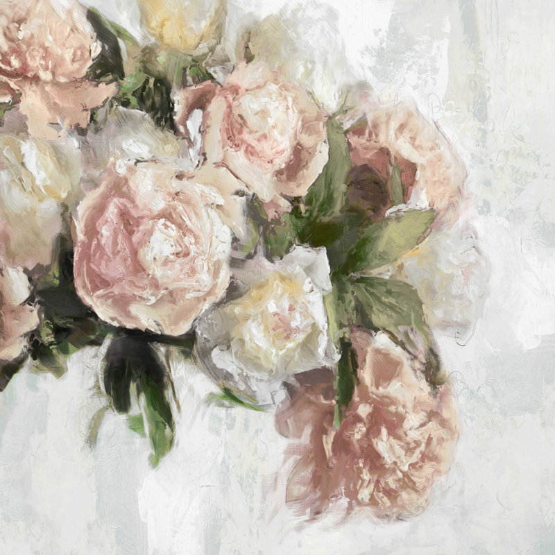 Floral rose clair 2, H 20 po x l 20 po