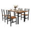 Ensemble de salle à manger 5 pièces en bois et métal avec table extensible à quatre pieds-58404241
