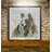 Black Bear On Blue - Matted and Framed Under Acrylic Glass, Large Living Room Wall Art-71145195