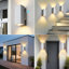 Paquet de 2 lumières murales DEL Dusk to Dawn, lanterne murale étanche IP65, applique murale d'extérieur en aluminium pour patio, porte, garage-460460264