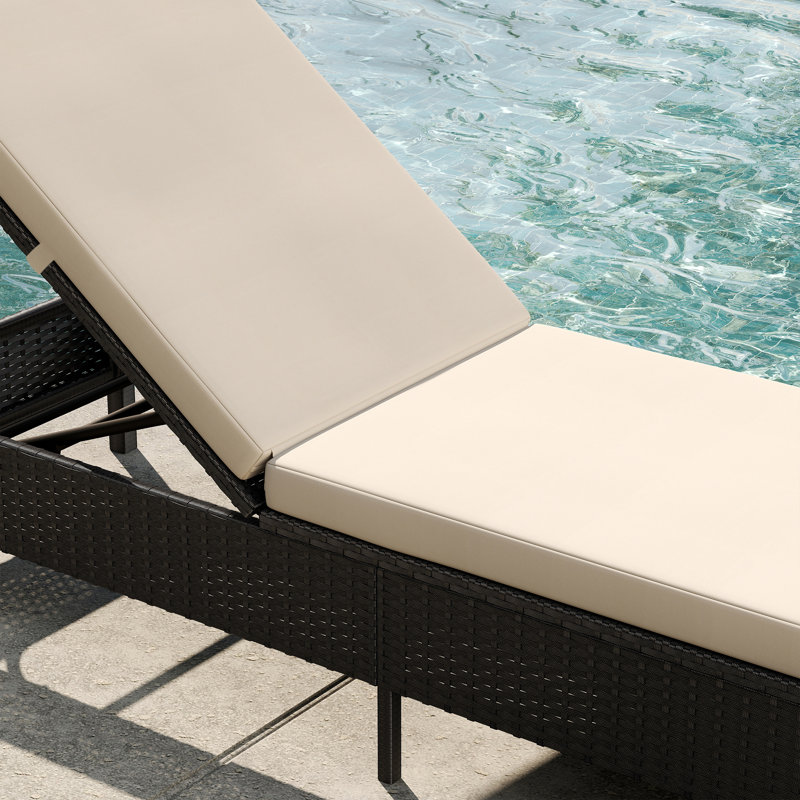 Ensemble de deux chaises longues d'extérieur réglables pour l'extérieur